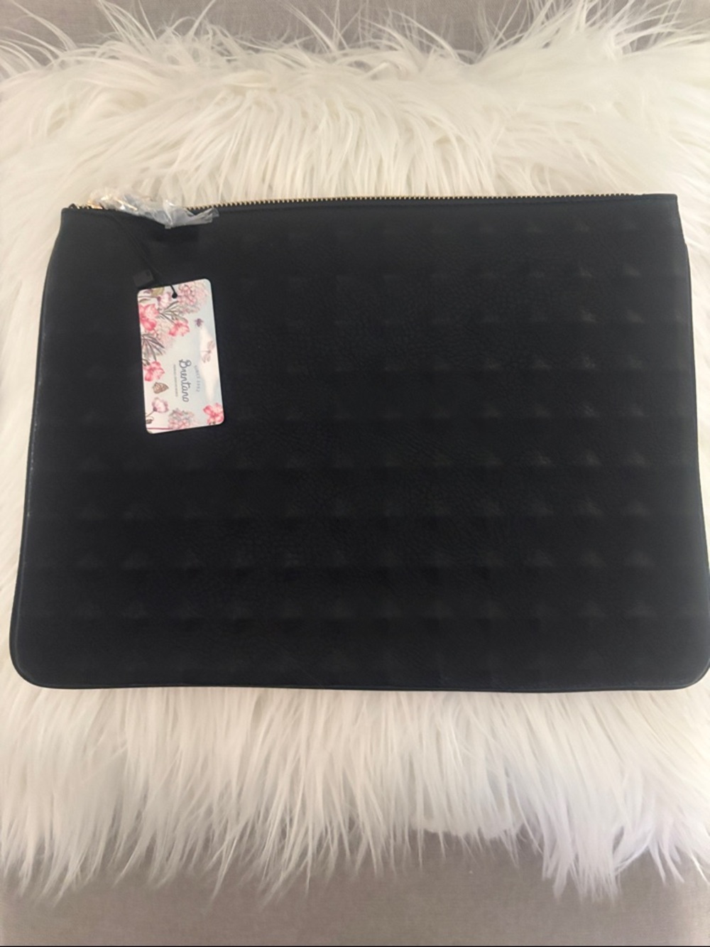 Black Quilted Large for IPAD or smaller laptop